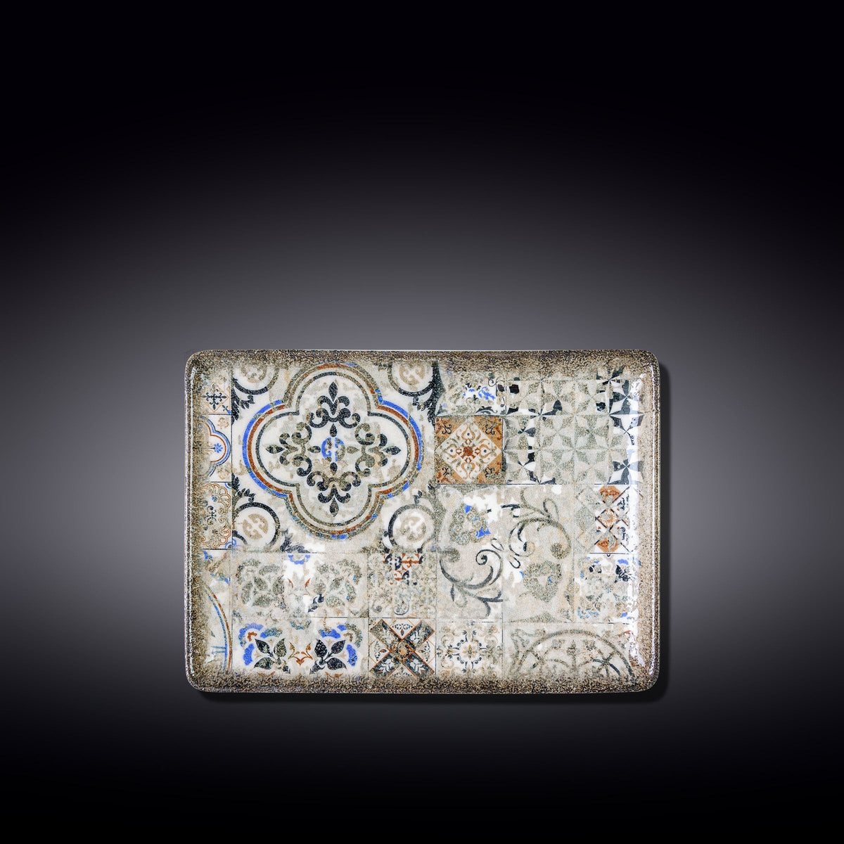 Wilmax Servierplatte 23,5 × 17 cm 2er-Set Mehrfarbig aus Porzellan