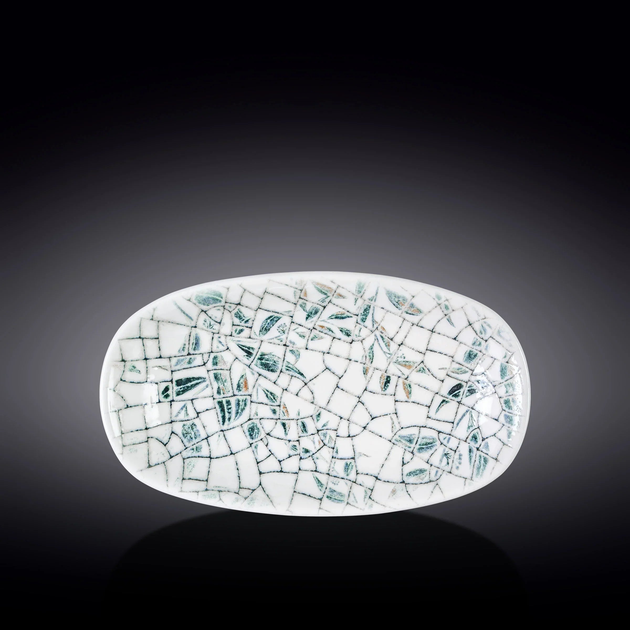 Wilmax Servierplatte 30,5 × 18 cm Mehrfarbig aus Porzellan