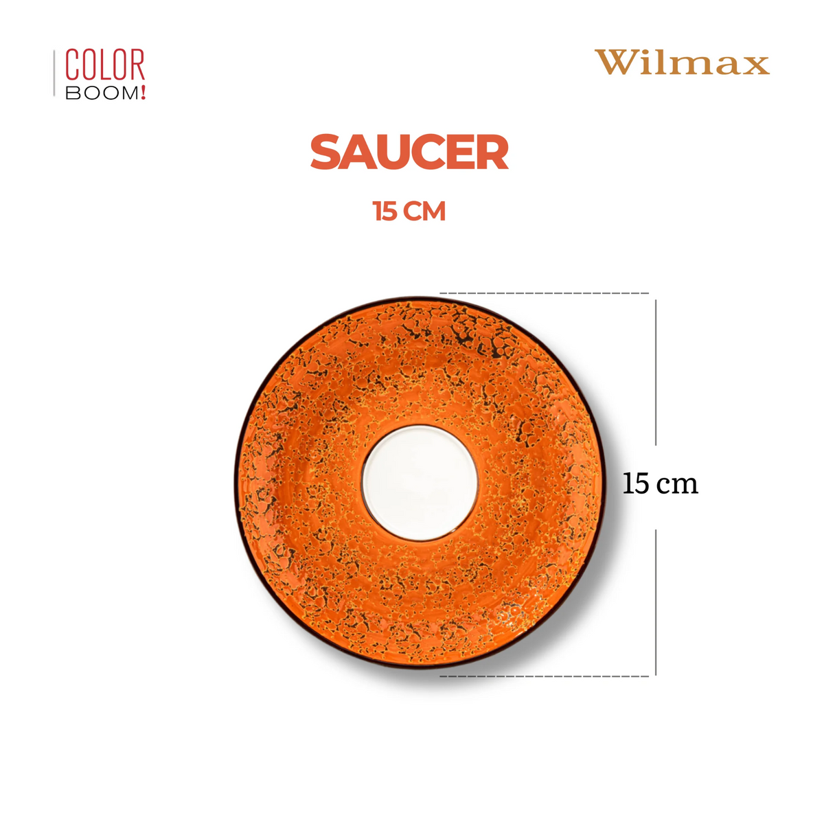 Wilmax Untertasse 15 cm Orange aus Porzellan
