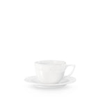 Wilmax Tasse mit Untertasse 240 ml Weiß aus Porzellan