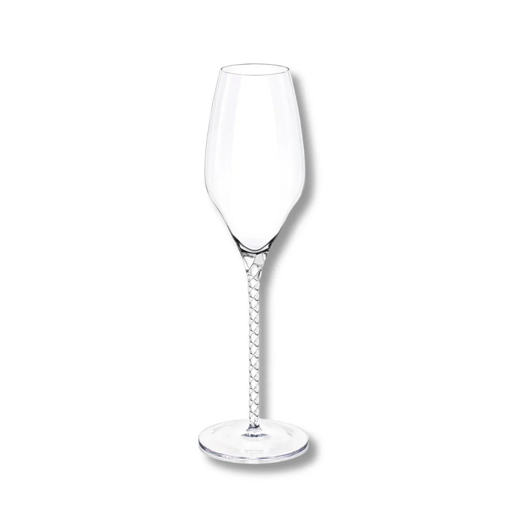 Wilmax Champagnerflöte 300 ml 2er-Set Transparent aus Wilmax Crystalline-Serie