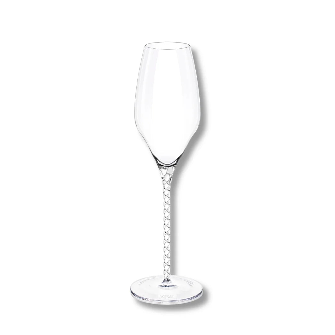 Wilmax Champagnerflöte 300 ml 2er-Set Transparent aus Wilmax Crystalline-Serie