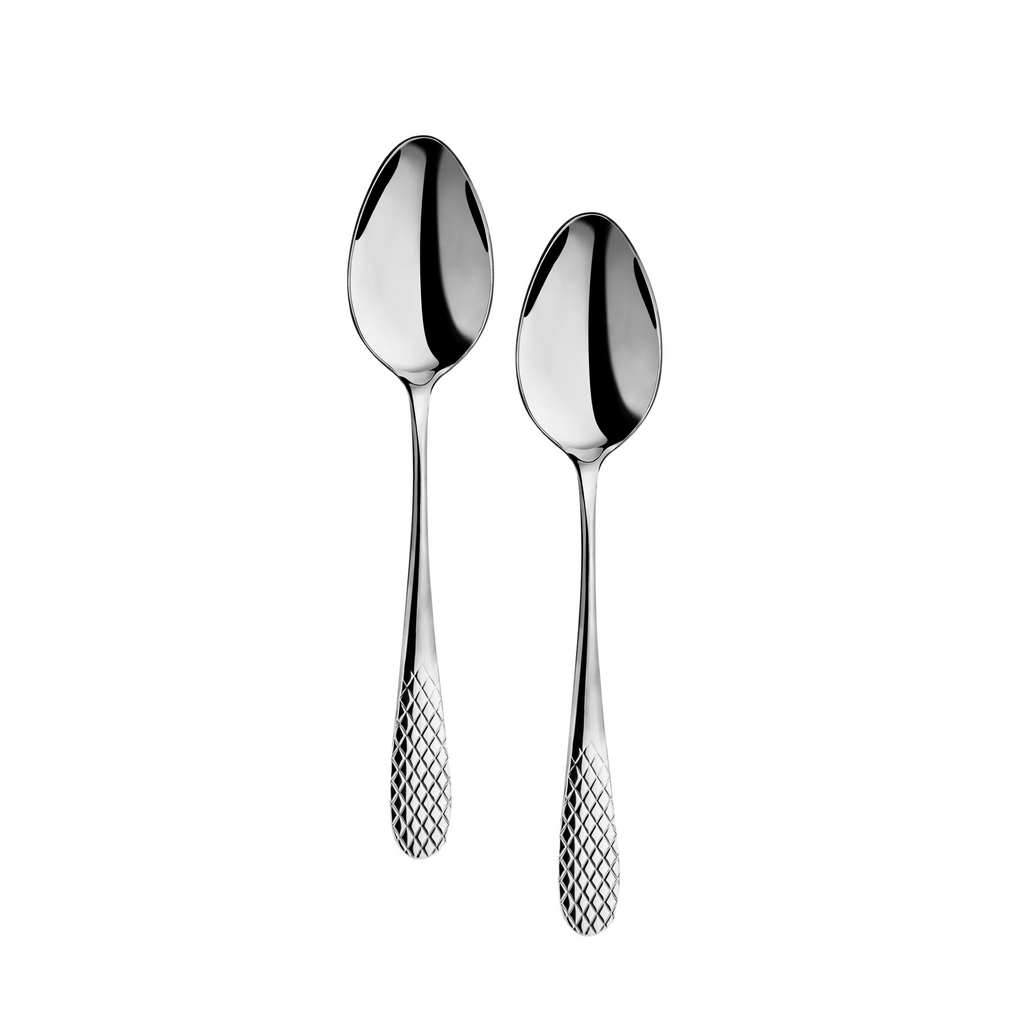 Wilmax Teelöffel 2er-Set Silber aus Edelstahl