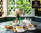 Wilmax Kaffee- und Teekanne mit integriertem Ausgusssieb 1150 ml Weiß aus Porzellan