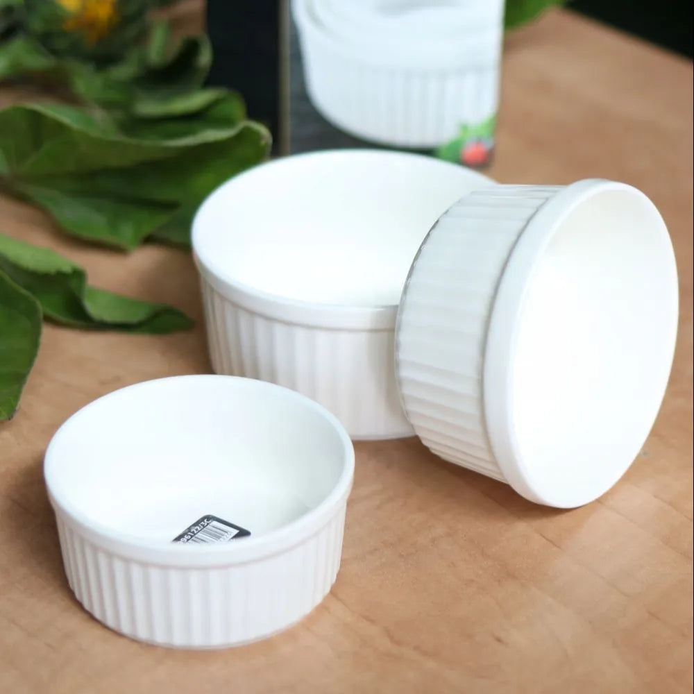 Wilmax Ramekin 3-teilig Weiß aus Porzellan