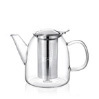Wilmax Teekanne 1450 ml mit Edelstahlfilter Transparent aus Thermoglas