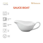 Wilmax Sauciere 100 ml Weiß aus Porzellan