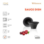 Wilmax Soßenschälchen 7,5 × 4 cm 6er-Set Schwarz aus Porzellan