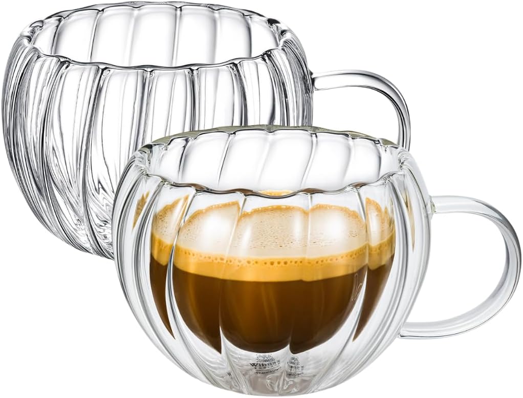 Wilmax Doppelwandiger Thermobecher 300 ml 2er-Set Transparent