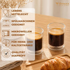Wilmax Doppelwandiges Thermoglas 400 ml 4er-Set Transparent