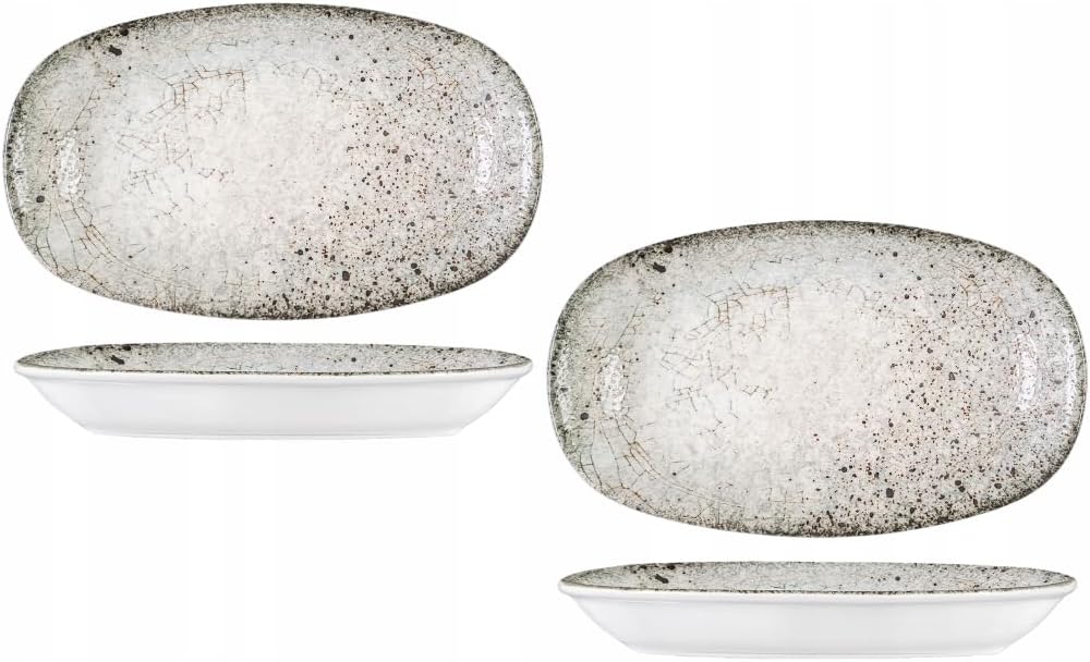 Wilmax Servierplatte 20 × 11 cm 2er-Set Mehrfarbig aus Porzellan