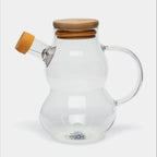Wilmax Ölflasche 450 ml mit Ausgießer und Filter Transparent aus Glas