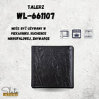 Wilmax Quadratische Platte 27 x 27 cm 2er Set SlateStone Schwarz WL-661107/A2