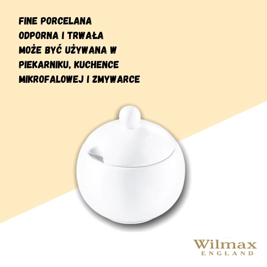 Wilmax Zuckerdose mit Deckel 300 ml Weiß Porzellan Olivia WL-995001/1C