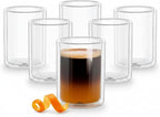 Wilmax Doppelwandiges Thermoglas 400 ml 6er-Set Transparent