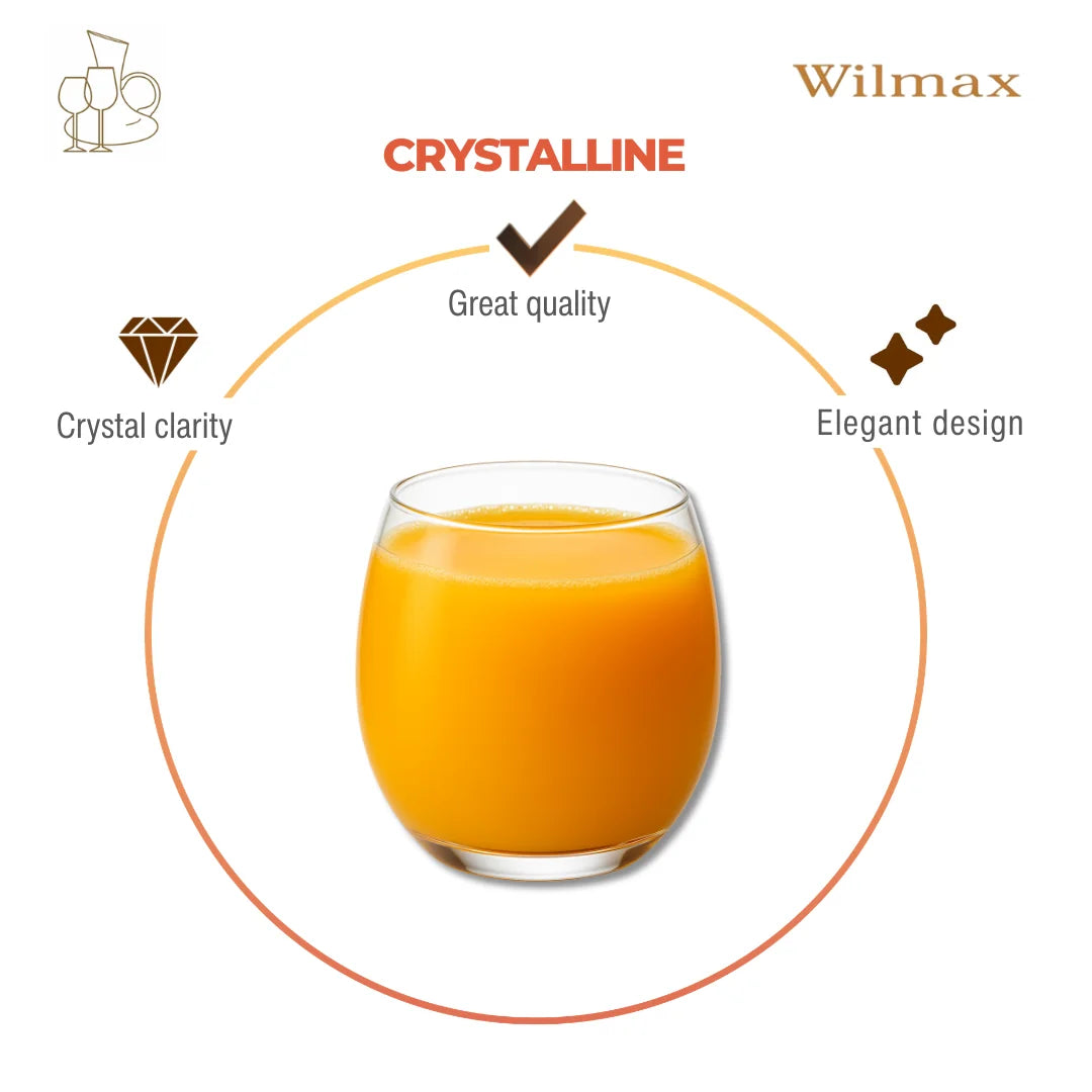 Wilmax Thermoglas 530 ml 6er-Set Transparent aus Borosilikatglas