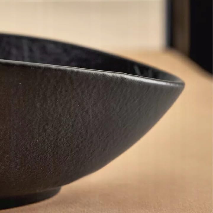 Wilmax Ovale Schale 19 × 15 × 6 cm Schwarz aus Porzellan