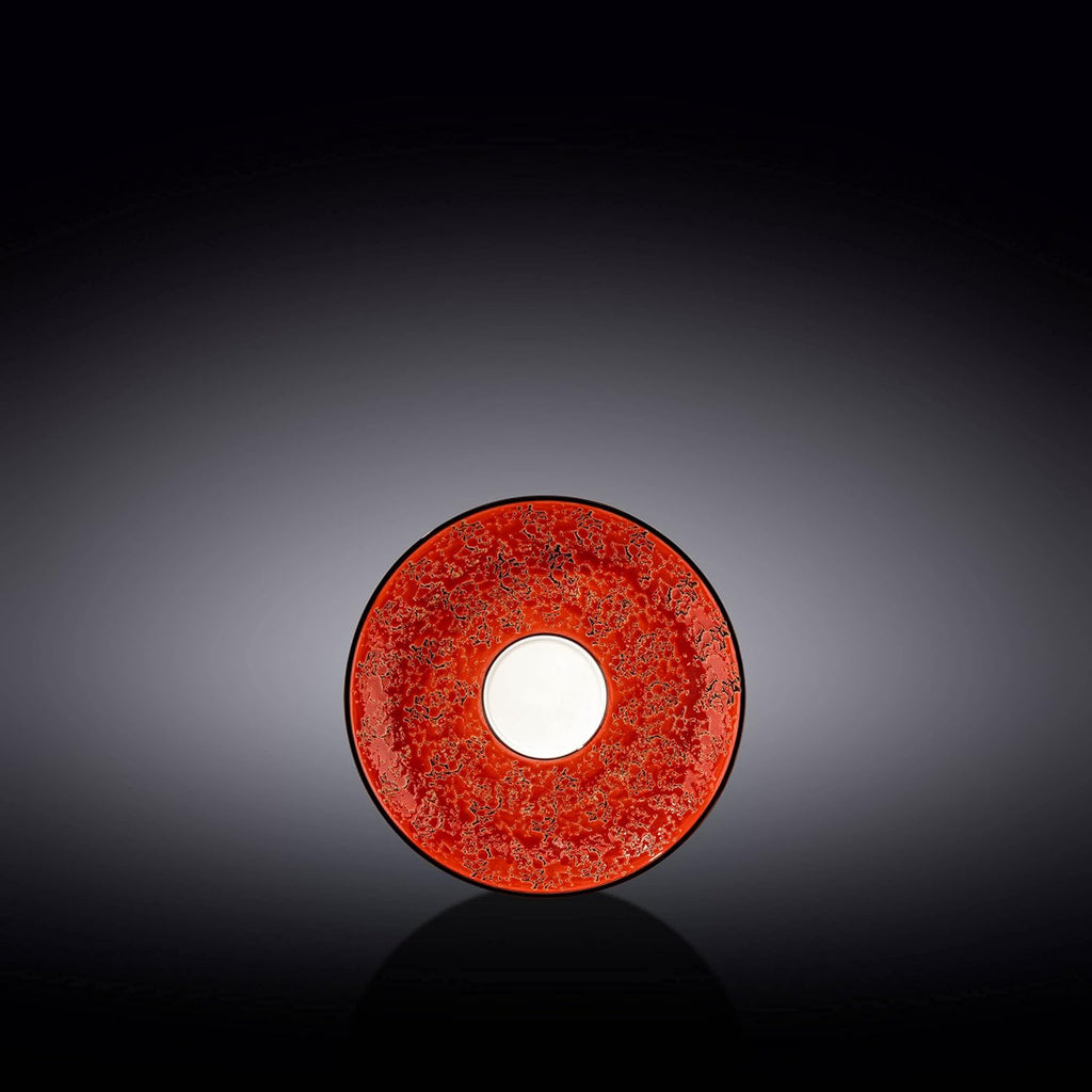 Wilmax Untertasse 11 cm Rot aus Porzellan