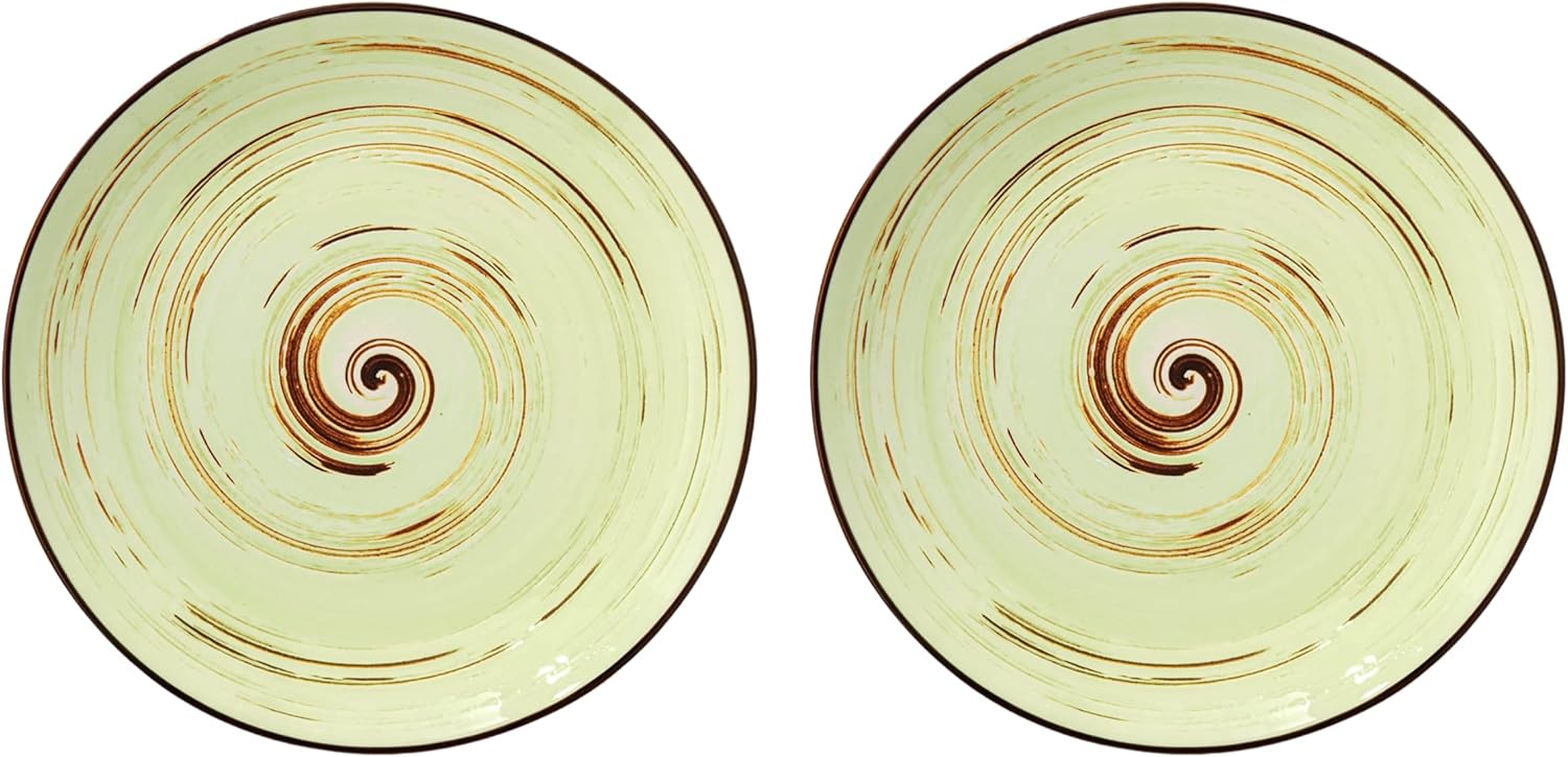 Wilmax Spiral Teller Pistazie 25 cm –Für stilvolle Tischdekoration – WL-669114/A2