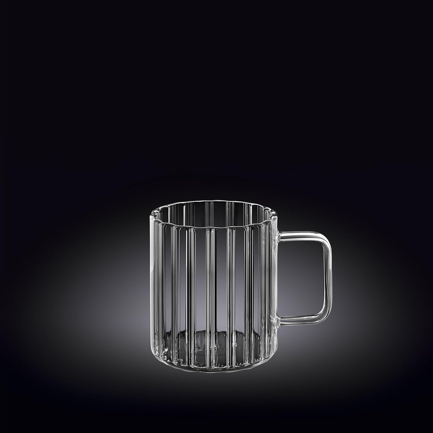 Wilmax Hitzebeständiger Glasbecher mit Henkel 200 ml Transparent aus Glas