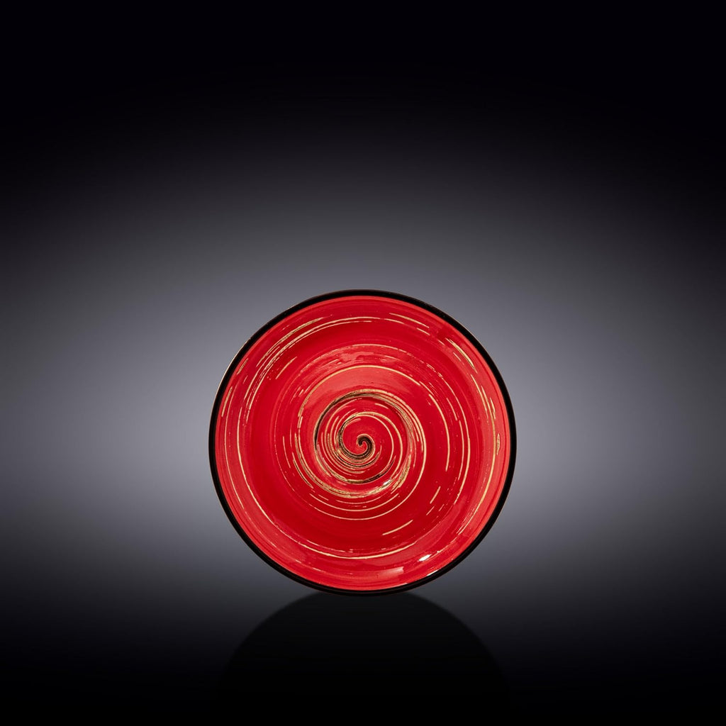 Wilmax Untertasse 14 cm Rot aus Porzellan