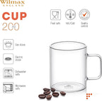 Wilmax Glastasse 200 ml Borosilikatglas Transparent WL-888604/A