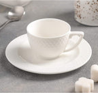 Wilmax Tasse mit Untertasse 90 ml Weiß Porzellan WL-880101400/AB