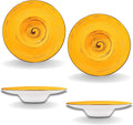 Wilmax Tiefer Teller 24 cm 200 ml Gelb Porzellan 2er Set WL-669425/A2