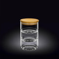 Wilmax Vorratsglas 3-stufig mit Bambusdeckel Transparent WL-888522/A