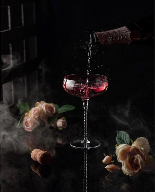 Champagnerschale 300 ml im 2er-Set aus transparentem Glas der Wilmax Crystalline-Serie
