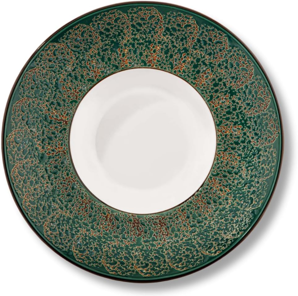Wilmax Tiefer Teller 22,5 cm 1100 ml Grün aus Porzellan