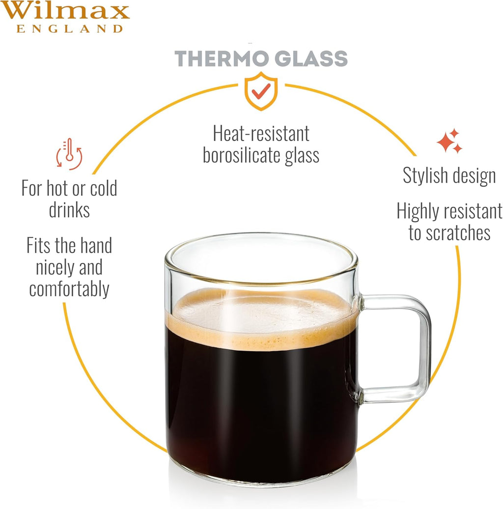 Wilmax Glastasse 100 ml Borosilikatglas Transparent WL-888602/A