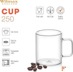 Wilmax Glastasse 250 ml Borosilikatglas Transparent WL-888605/A