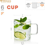 Wilmax Glastasse 250 ml Borosilikatglas Transparent WL-888605/A