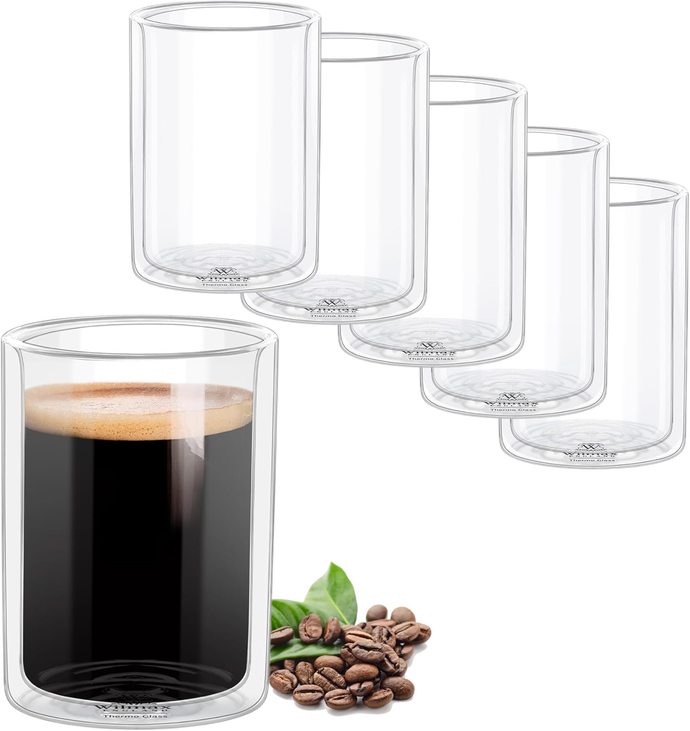 Wilmax Doppelwandiges Glas 400 ml 6er Set WL-888785/A6
