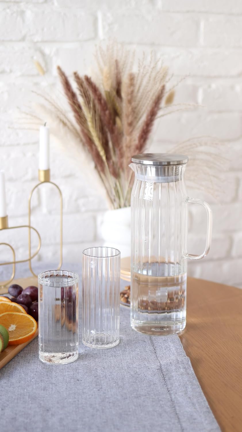 Wilmax Karaffe mit 6 Gläsern Glas Set WL-888220/A-888626/A6