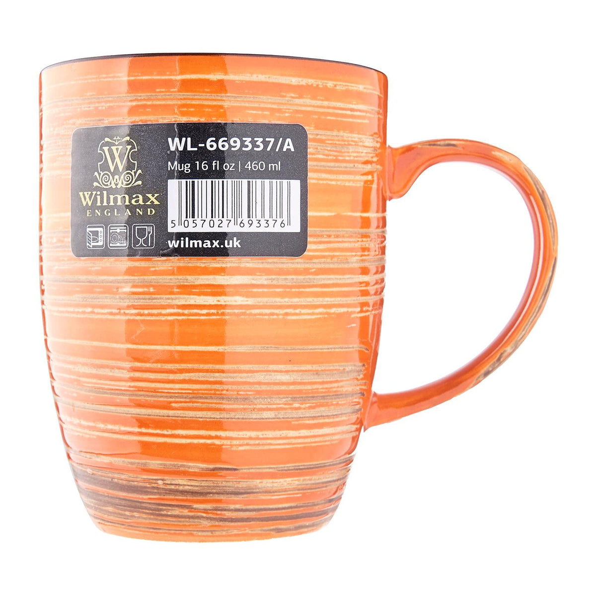 Wilmax WL-669337/A Porzellan Becher, Orange, 460mL Kapazität