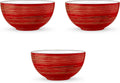 Wilmax Schale 600 ml Rot Porzellan 3er Set WL-669230/A3