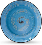 Wilmax Tiefer Teller 25,5 cm 350 ml 2er-Set Blau aus Porzellan