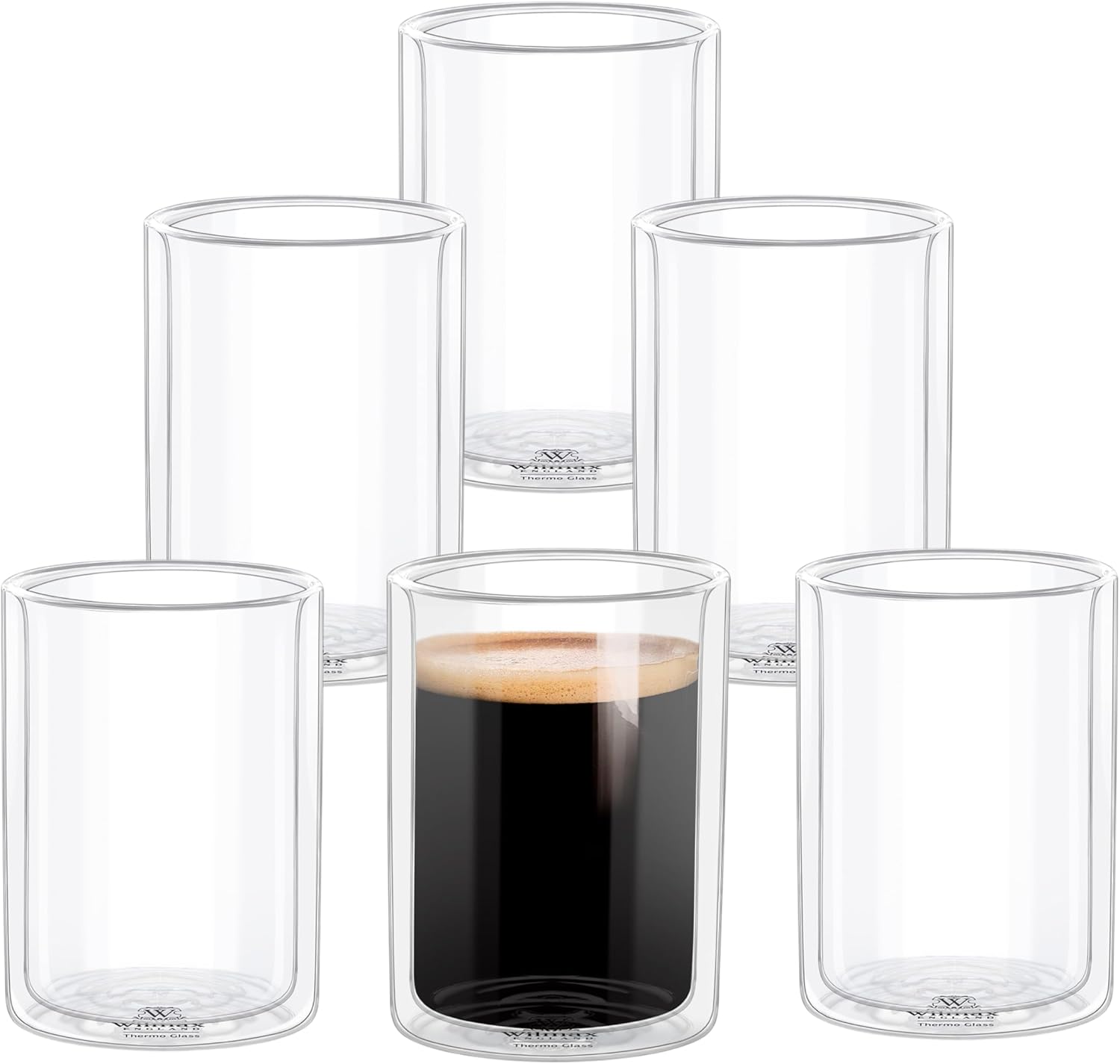 Wilmax Doppelwandiges Glas 300 ml 6er Set WL-888784/A6
