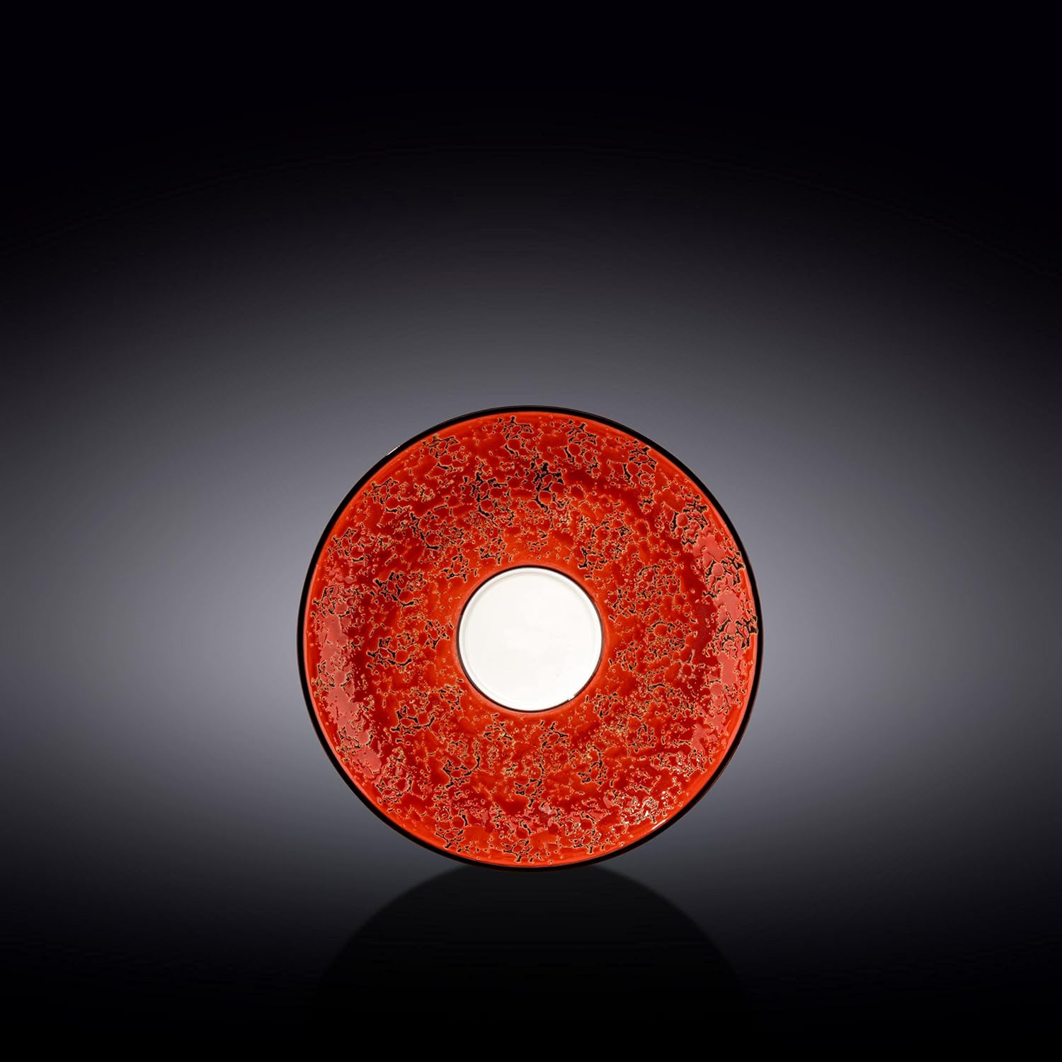 Wilmax Untertasse 15 cm Rot aus Porzellan