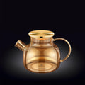 Wilmax Teekanne 950 ml Thermoglas Federfilter Gold WL-888810003/A