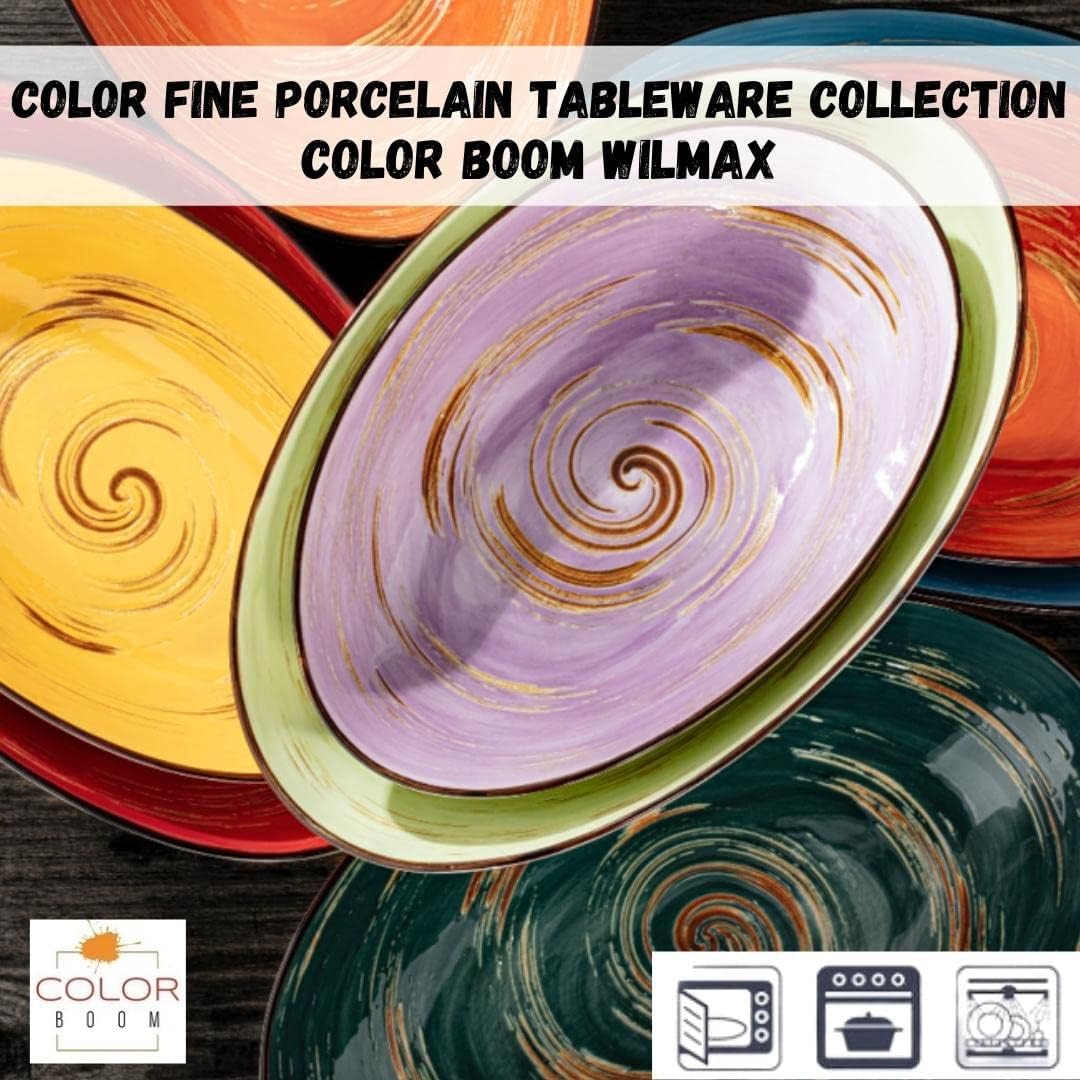 Wilmax runde Teller 20 cm, ColorBoom Kollektion, 6'lı Set – WL-669112/A6