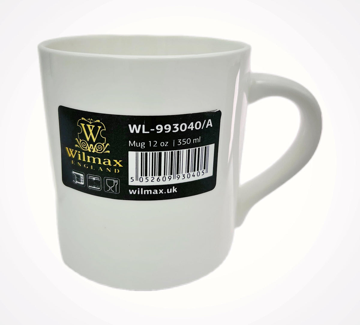 Wilmax WL-993040/A Porzellan Becher, Weiss, 350mL Kapazität