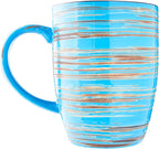 Wilmax Becher 460 ml Blau aus Porzellan