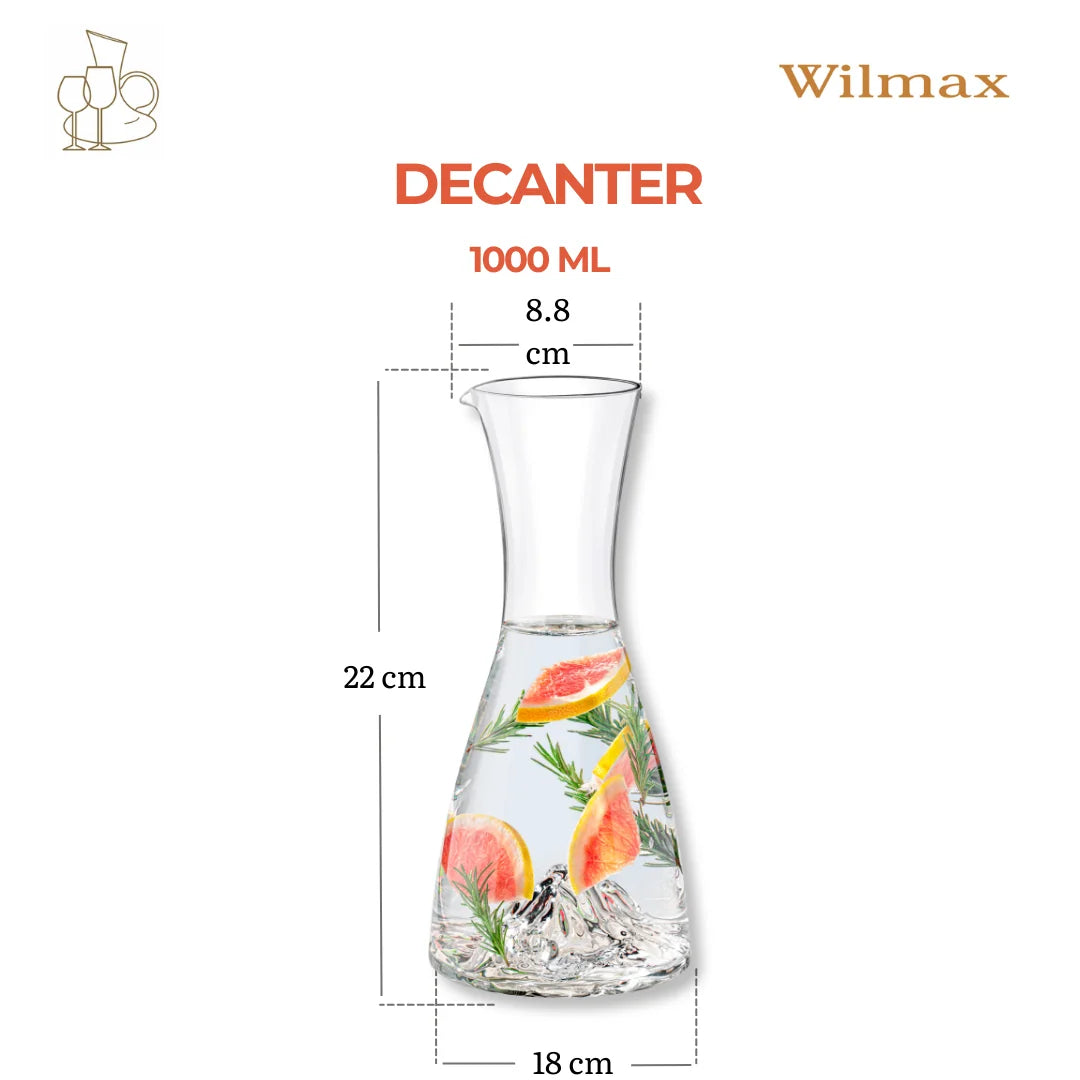 Wilmax Karaffe 1000 ml Transparent aus Wilmax Crystalline-Serie