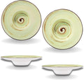 Wilmax Tiefer Teller 24 cm 200 ml Pistazie Porzellan 2er Set WL-669125/A2