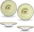 Wilmax Tiefer Teller 24 cm 200 ml Pistazie Porzellan 2er Set WL-669125/A2