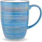 Wilmax Becher 460 ml 6er-Set Blau aus Porzellan