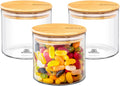 Wilmax Vorratsglas 600 ml mit Bambusdeckel 3er Set WL-888502/A3